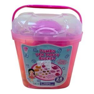 Jumbo Tea Party Bucket Playset – 28 Pieces | Pretend Play Tea Set | NEW in Box